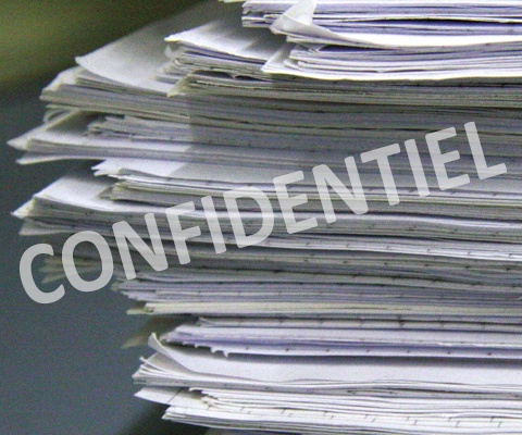 Recyclage documents confidentiels