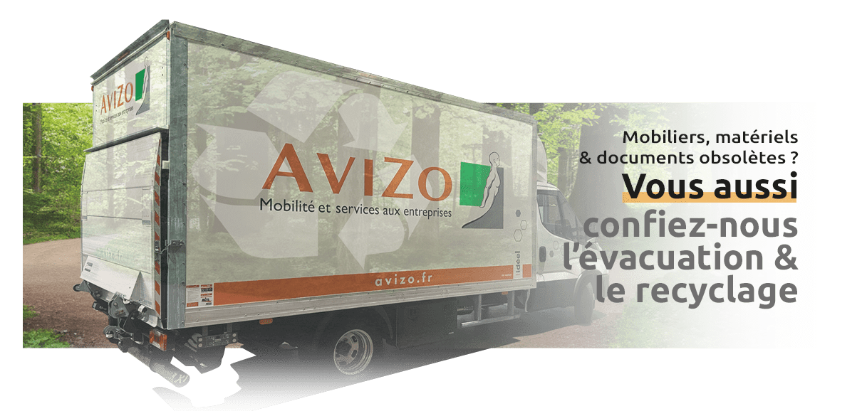 Camion2 Avizo pour évacuation et recyclage des déchets après déménagement